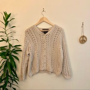 Neutral Daydream Vintage Hand Knit Sweater